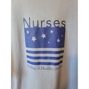 Fruit of the Loom Nurses' building a healthly america T-shirt